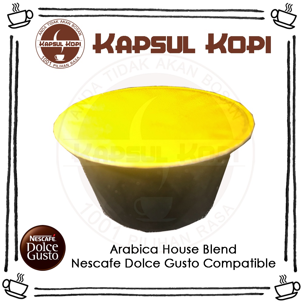 

Arabica House Blend KapsulKopi Nescafe Dolce Gusto Compatible Coffee