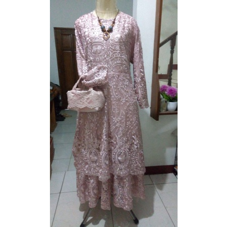 gamis brokat dan tas