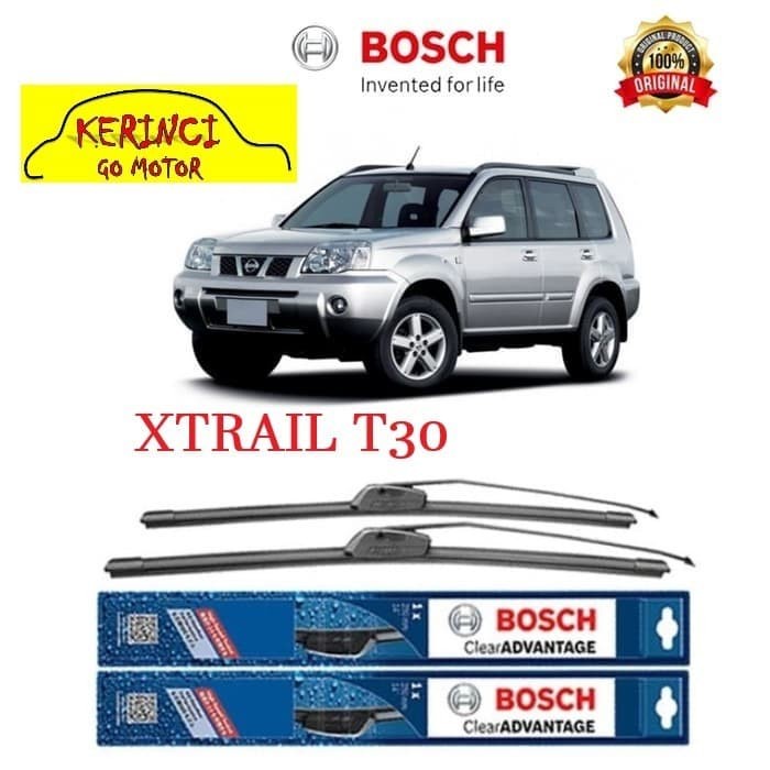 WIPER BOSCH CLEAR ADVANTAGE NISSAN XTRAIL T30 24&quot; &amp; 16&quot; SEPASANG WIPER