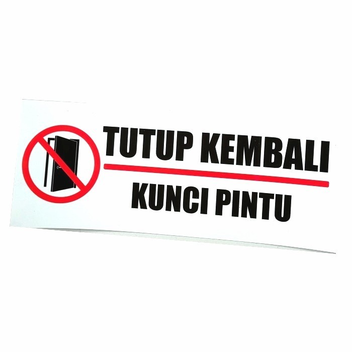 

STIKER TUTUP KEMBALI KUNCI PINTU