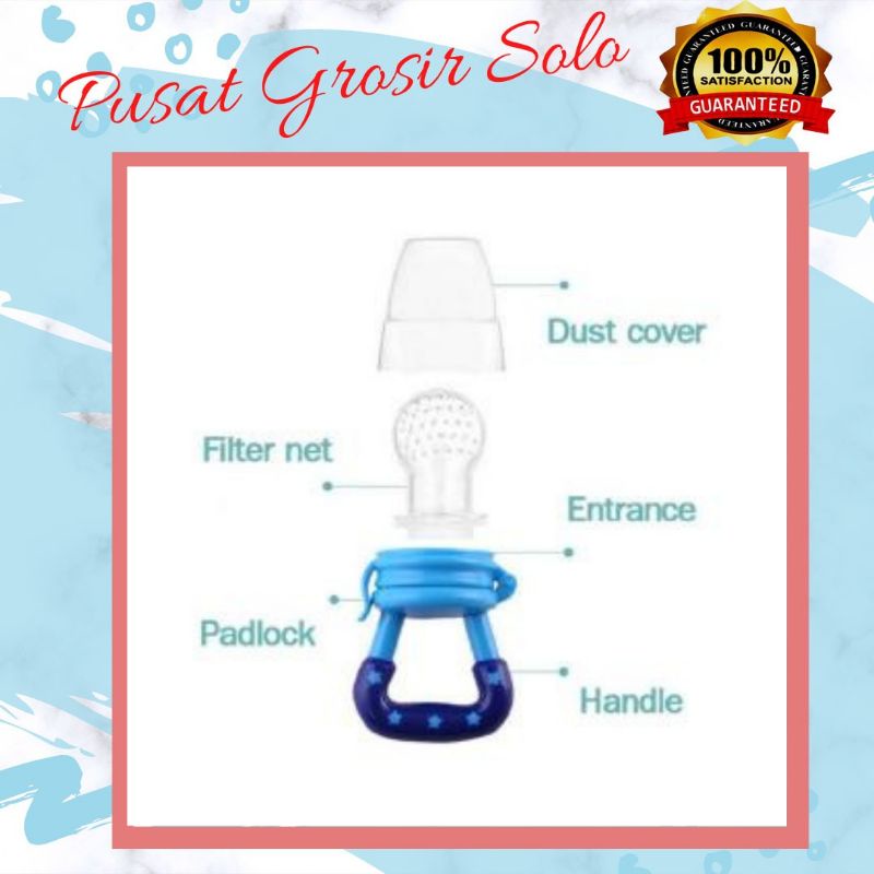 Empeng Dot Buah Untuk Bayi - AC 113 - 0 6 9 Bulan  mpeng kompeng dot buah Baby silikon food cup feed