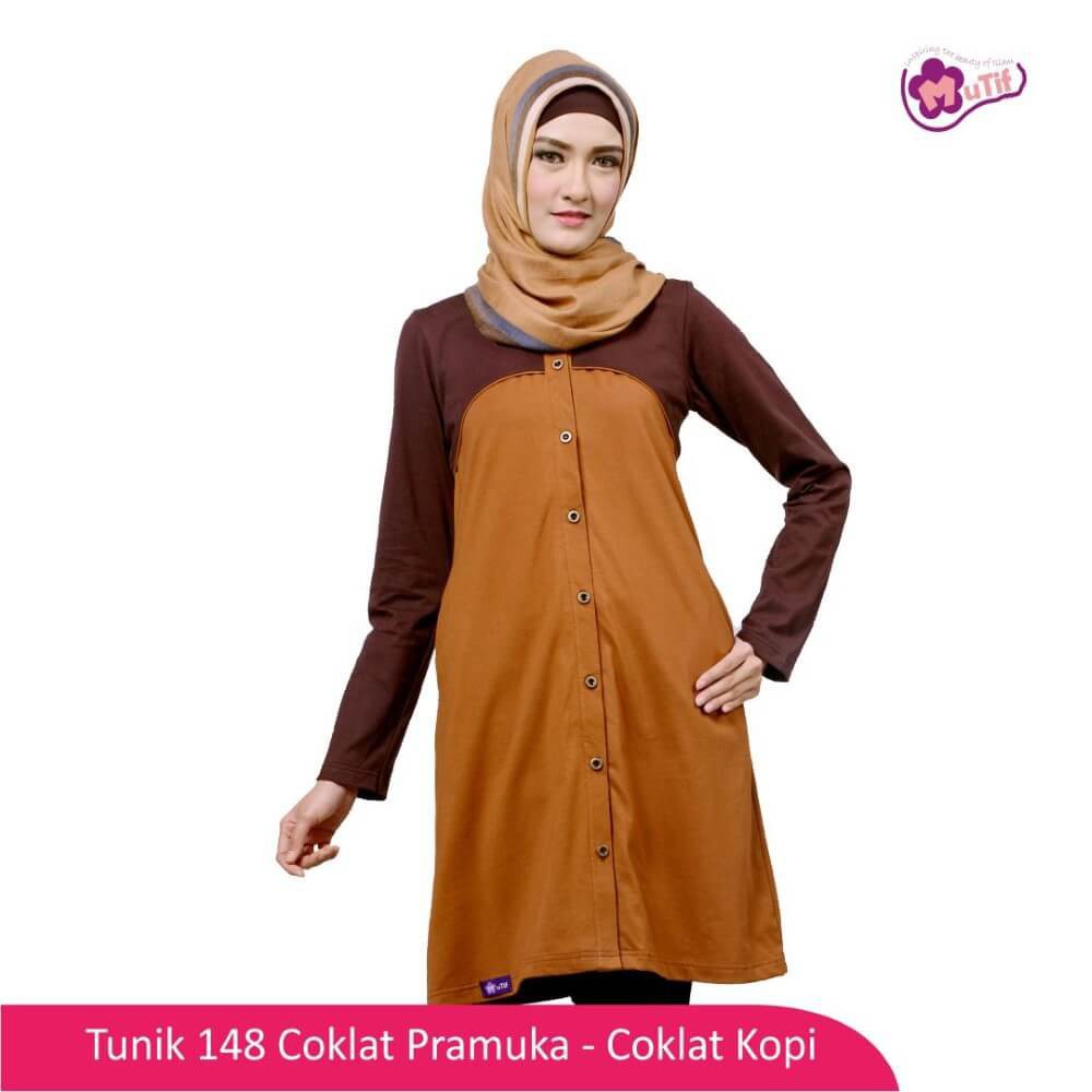 Afrakids  Tunik Mutif MTIF - 148A Coklat Pramuka - Coklat Kopi Bandung