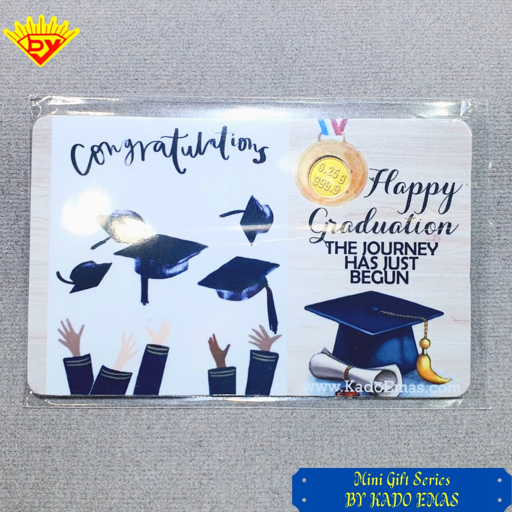 Mini Gift Kado Emas 0.25 Gram Graduation Kelulusan