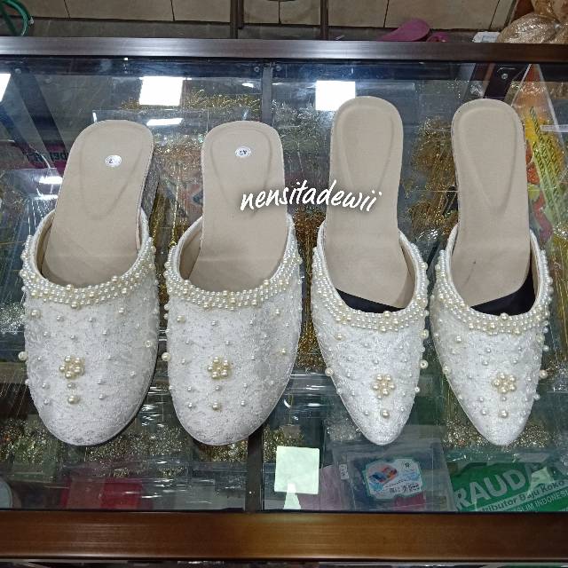 Selop Pengantin Mutiara / Selop Manten Variasi Mutiara