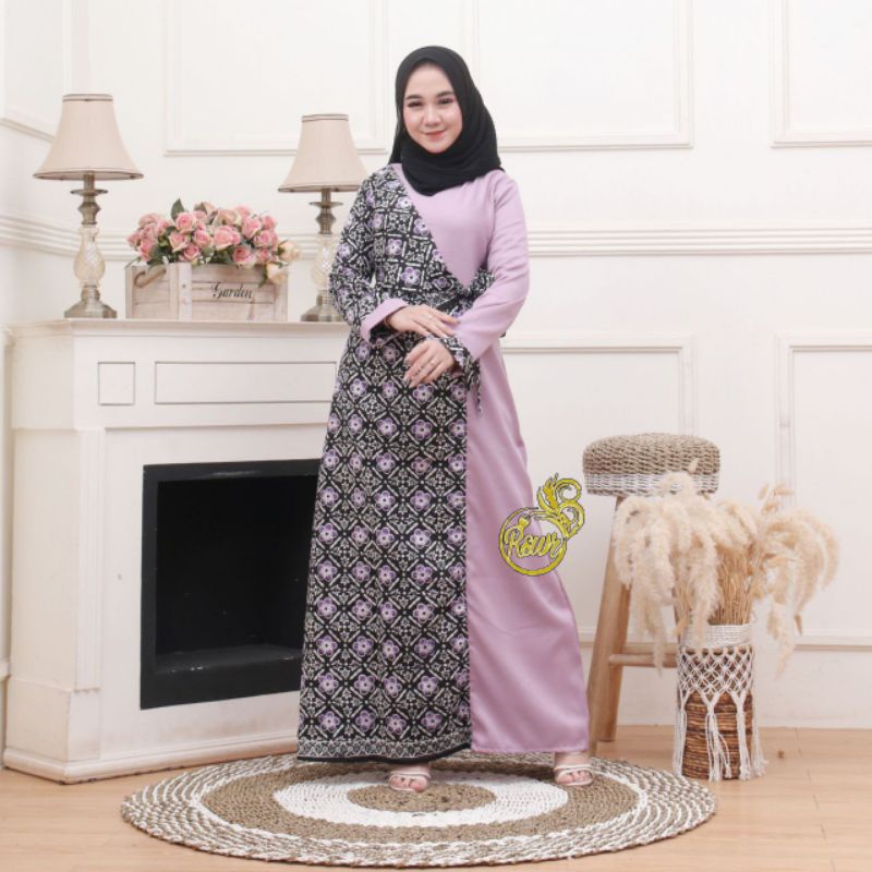 Baju Gamis Batik Pekalongan Kombinasi