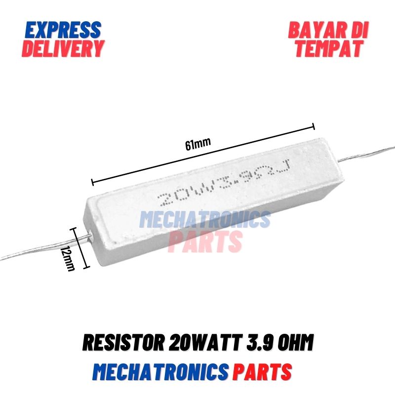 [PAS-9373] RESISTOR 20WATT 3.9OHM