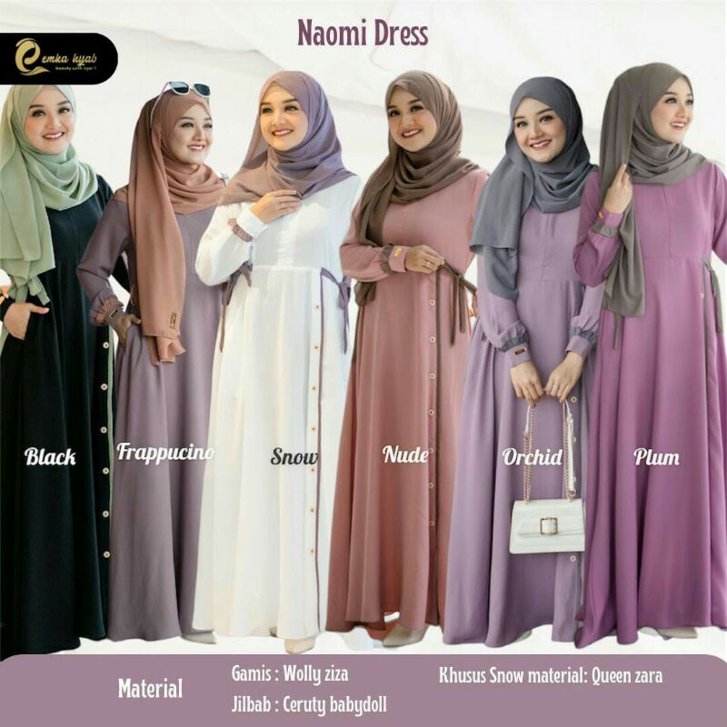 Naomi Dress Set Pashmina by Emka Hijab