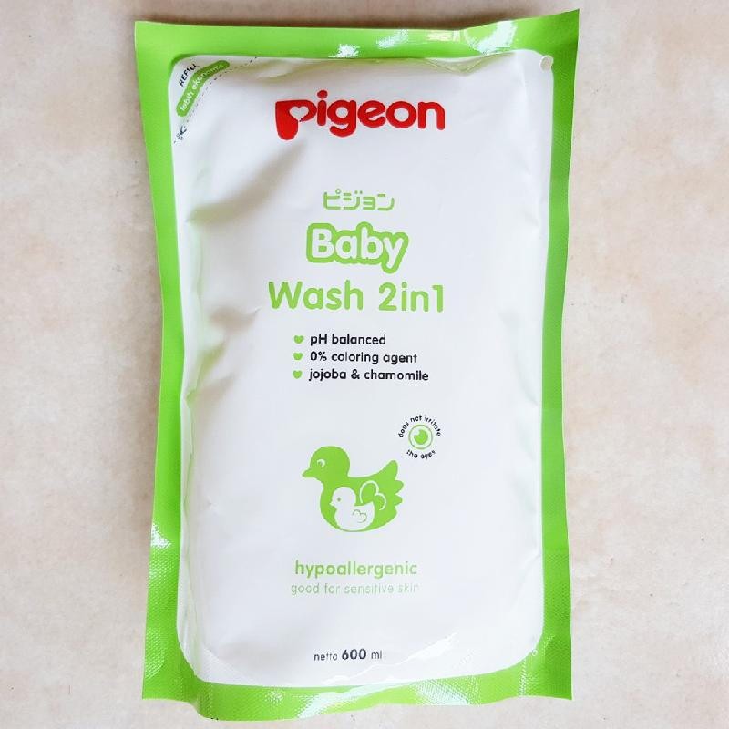 Pigeon Baby Wash 2in1 Chamomile Refill 600ml - Sabun Bayi Refill