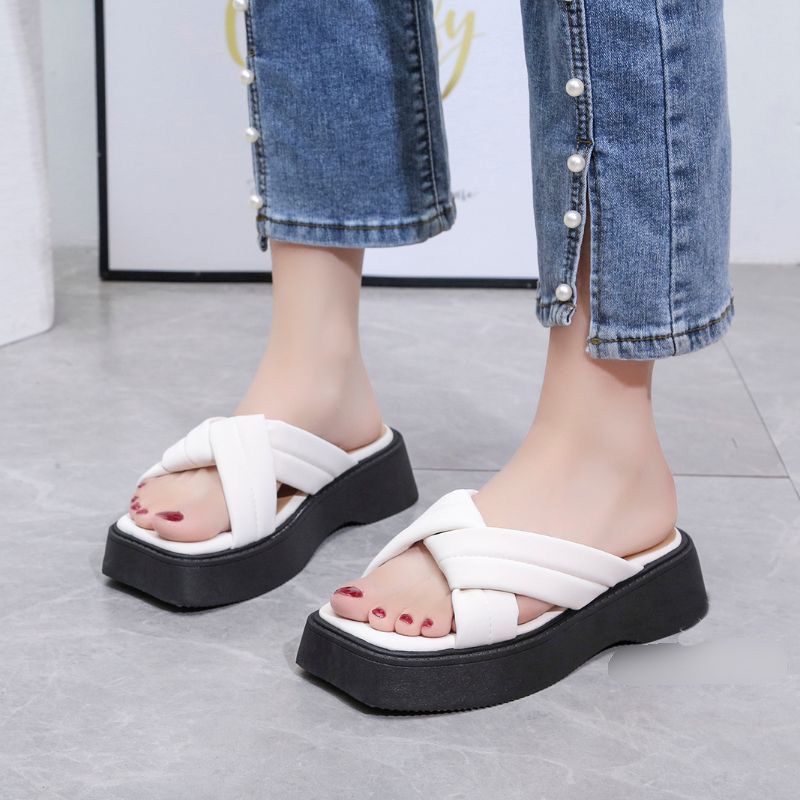 RYX - Camille Puff Sandal Slip-On Wanita Fashion Casual - Ori Import