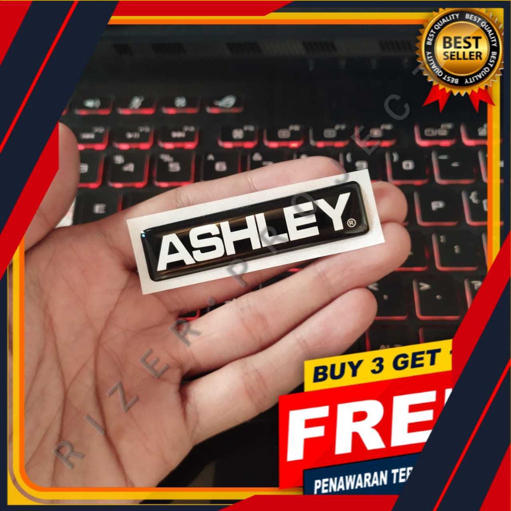 

EMBLEM STIKER ASHLEY SOUND STIKER AUDIO STICKER LENTUR 3D BENTUK KOTAK UKURAN 15MM X 62MM