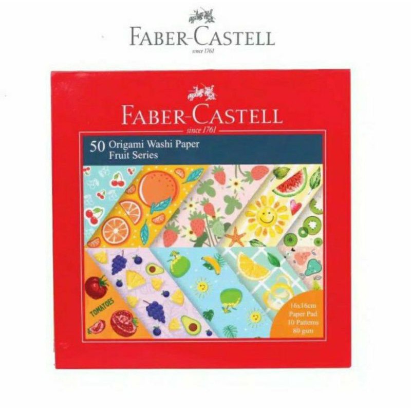 

Origami washi paper fruit series 16 x 16 faber-castell