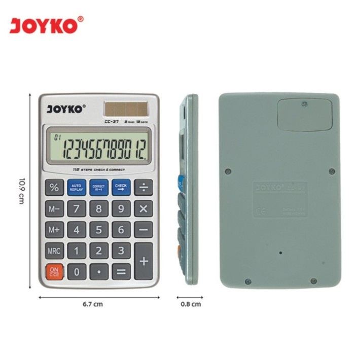 

KALKULATOR SAKU CHECK & CORRECT JOYKO CC-37 - Calculator Pocket CC37