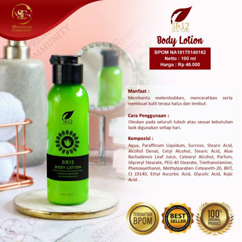 SR12 Body Lotion Night/ Body Lotion SR12 Malam
