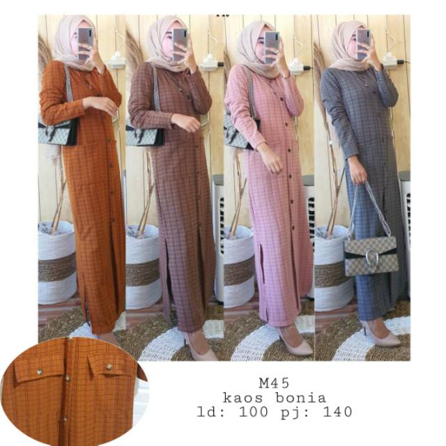  gamis  wanita bahan kaos  import  ukuran allsize ld 104 