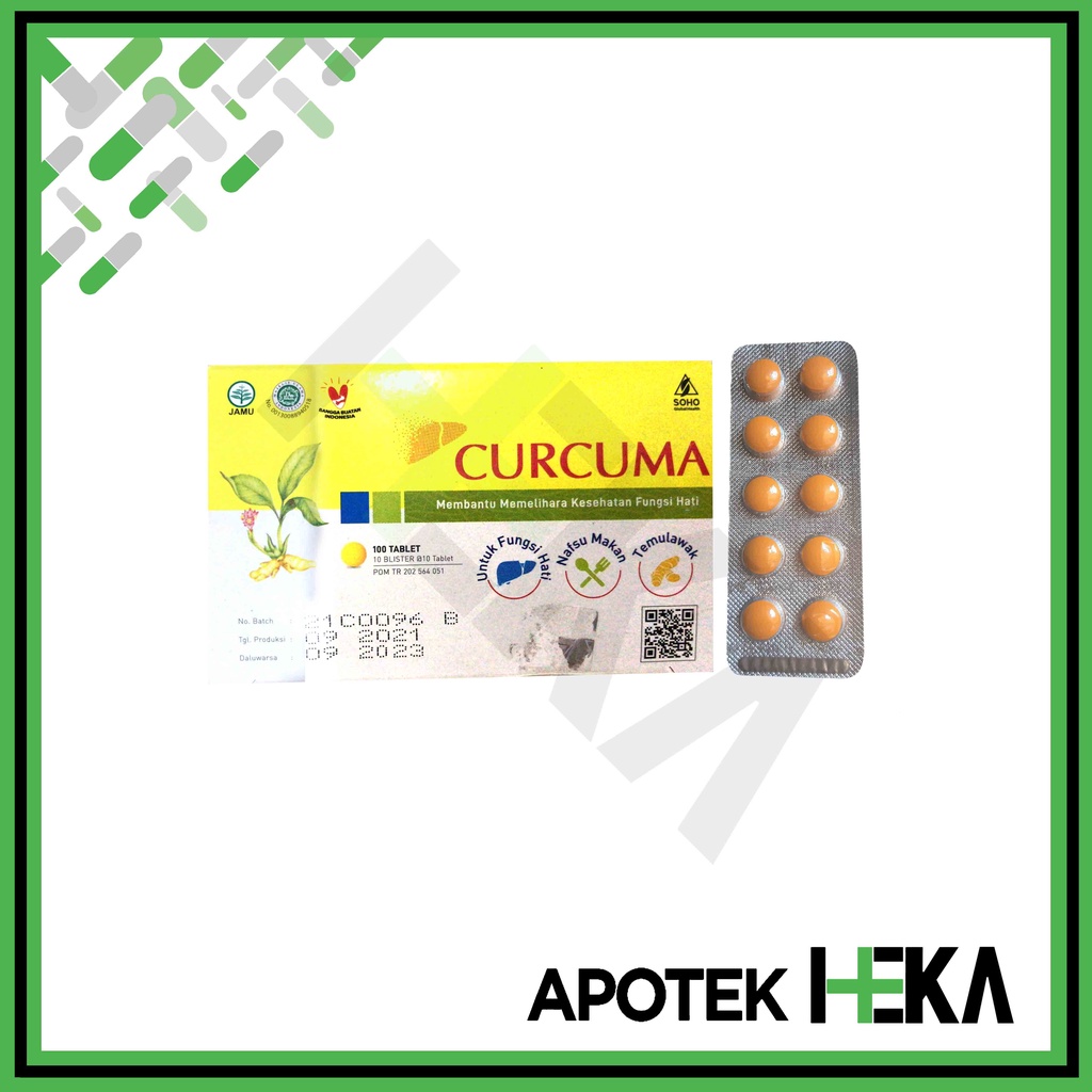 Curcuma 20 mg Tablet Box 10x10 - Memelihara Fungsi Hati (SEMARANG)