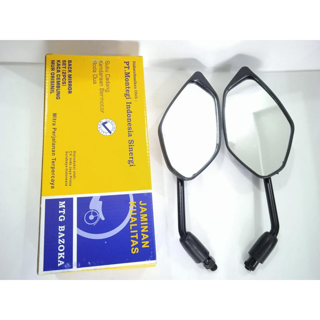 SPION STANDAR YAMAHA JUPITER NMAX VEGA VIXION MIO DLL / SPION STANDART SEMUA MOTOR YAMAHA HARGA SEPASANG KIRI KANAN MERK MONTEGI KACA CEMBUNG ORI