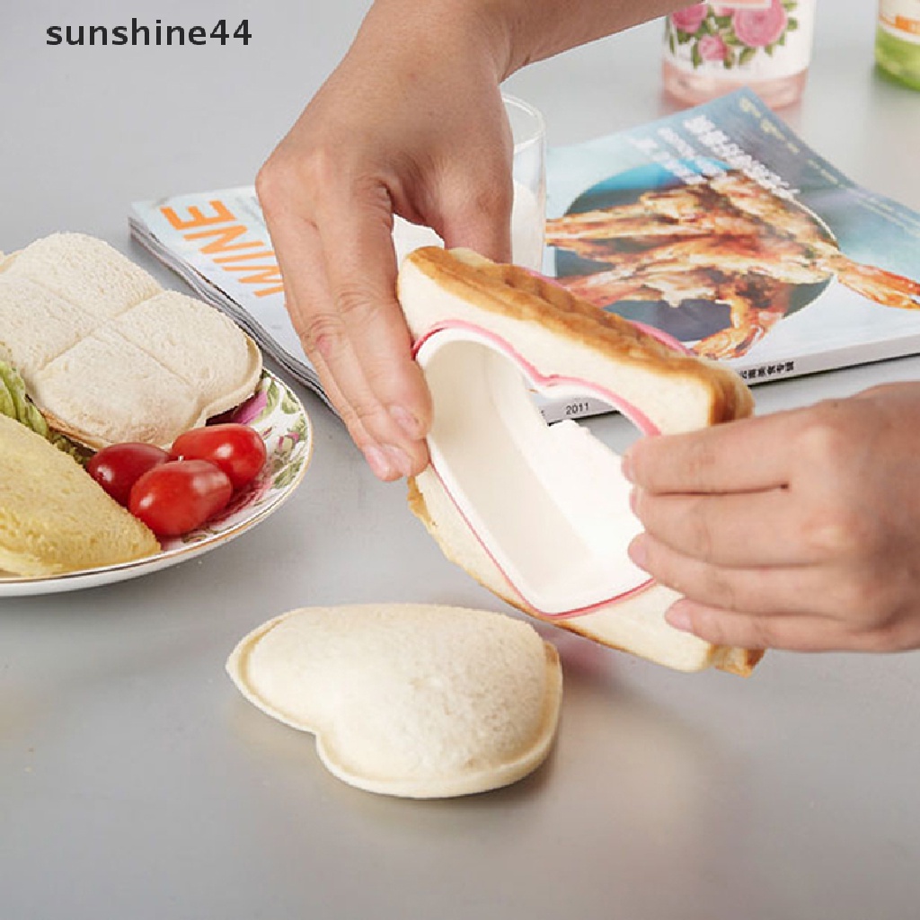 Sunshine Cetakan Pemotong Roti Sandwich / Kue / Cookie Bentuk Hati DIY