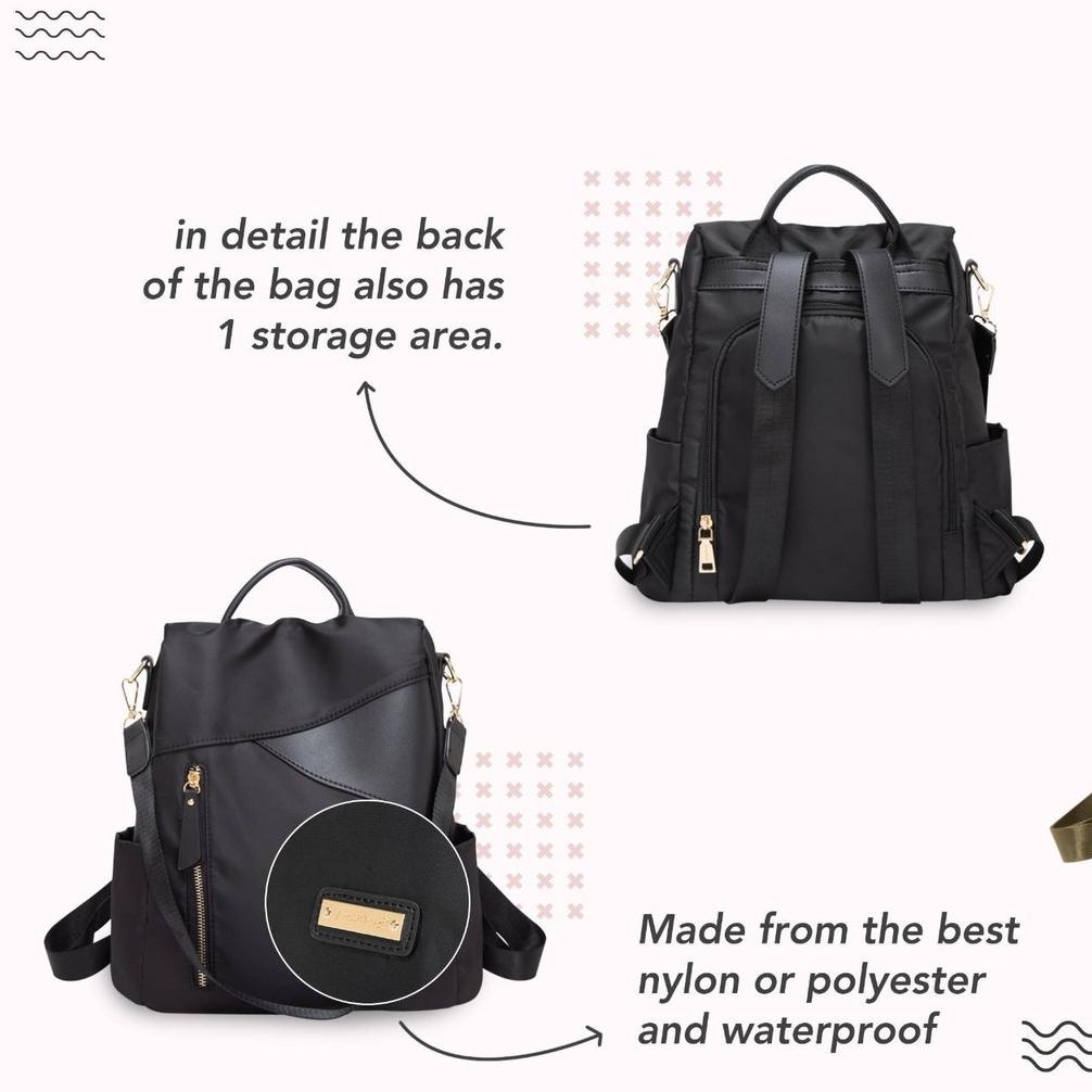Jimshoney Zoe Backpack - Tas Zoe Jimshoney - Tas Ransel Anti Air Best Seller Berkualitas
