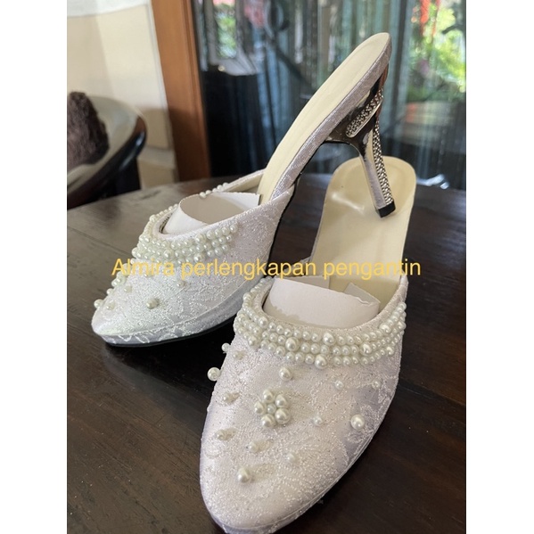 sandal pengantin (selop pengantin) parel