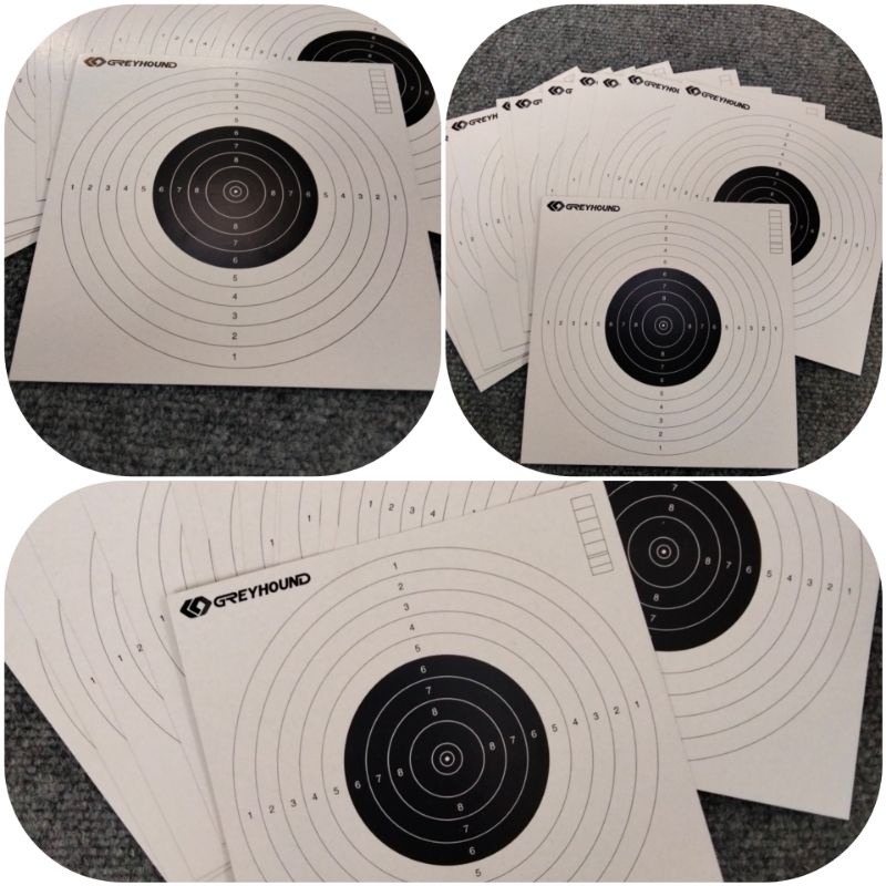 Kertas target 17x17 greyhound/aksesoris hunting/shooting paper/sasaran tembak