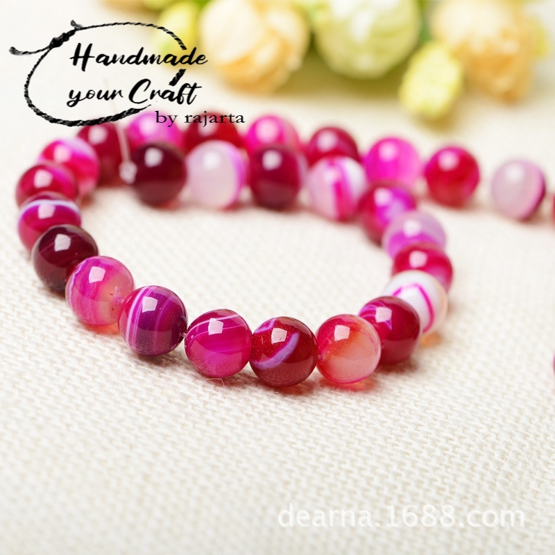 7.7 BIG SALE Pinkd Stripe Agate Loose Beads