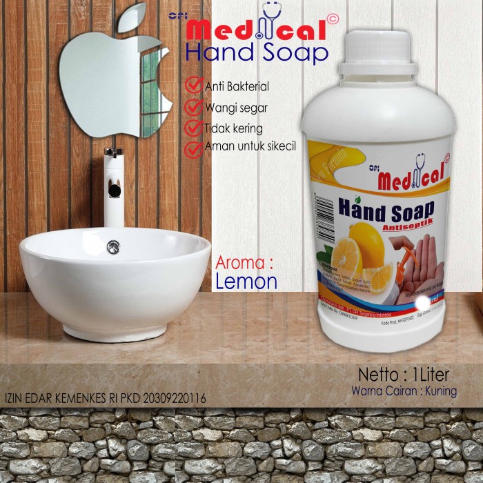 Hand soap 500ml &amp; 1 Liter anti kuman varian wangi segar medical New Formula OPI sudah ada izin edar resmi by Oke sabun suplayer