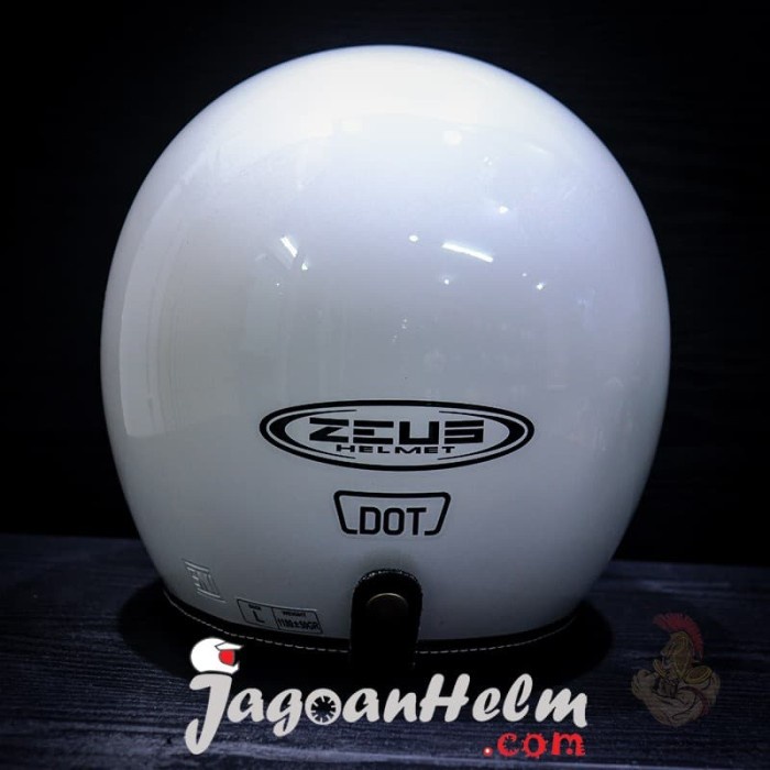 Zeus Helm Zs-380Fa Solid White Retro Termurah