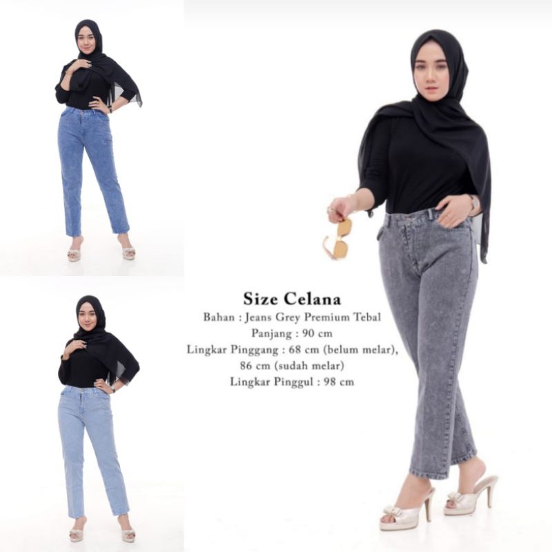 celana baggy jeans/ celana perempuan/ celana remaja/ celana kulot/ celana dewasa