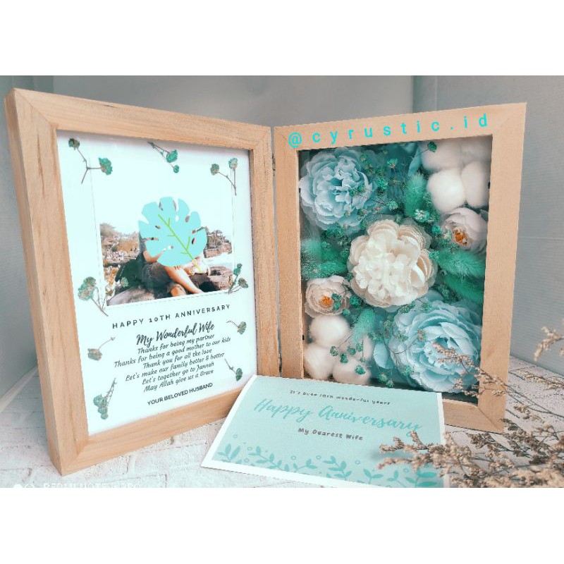 FLOWER FRAME BOOK -FULL BLOOM- BUKET BUNGA KADO WISUDA WEDDING BIRTHDAY ANNIVERSARY GIFT