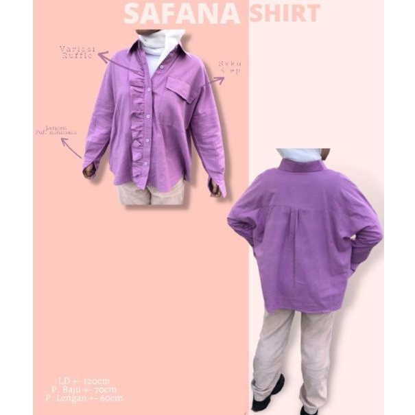 FBYFLOV - Safana Shirt / Kemeja / Baju Atasan Wanita Colour Lilac