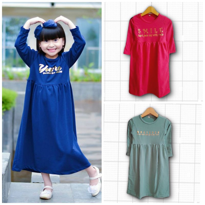 NISWA GAMIS ANAK - Gamis Nasya usia 2-7 tahun