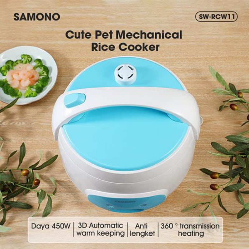 Samono SW-RCW11 Rice Cooker 2L with Non-Stick Inner Pot