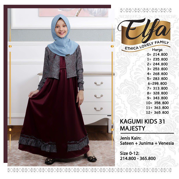 READY SIAP KIRIM | HB - KAGUMI KIDS 31 MAJESTY | GAMIS ANAK ETHICA TERBARU DAN TERLARIS 2022 | GAMIS