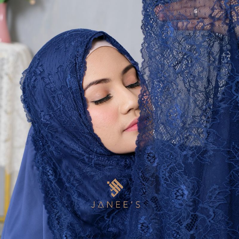 Mukena Alina Premium Silk - Navy