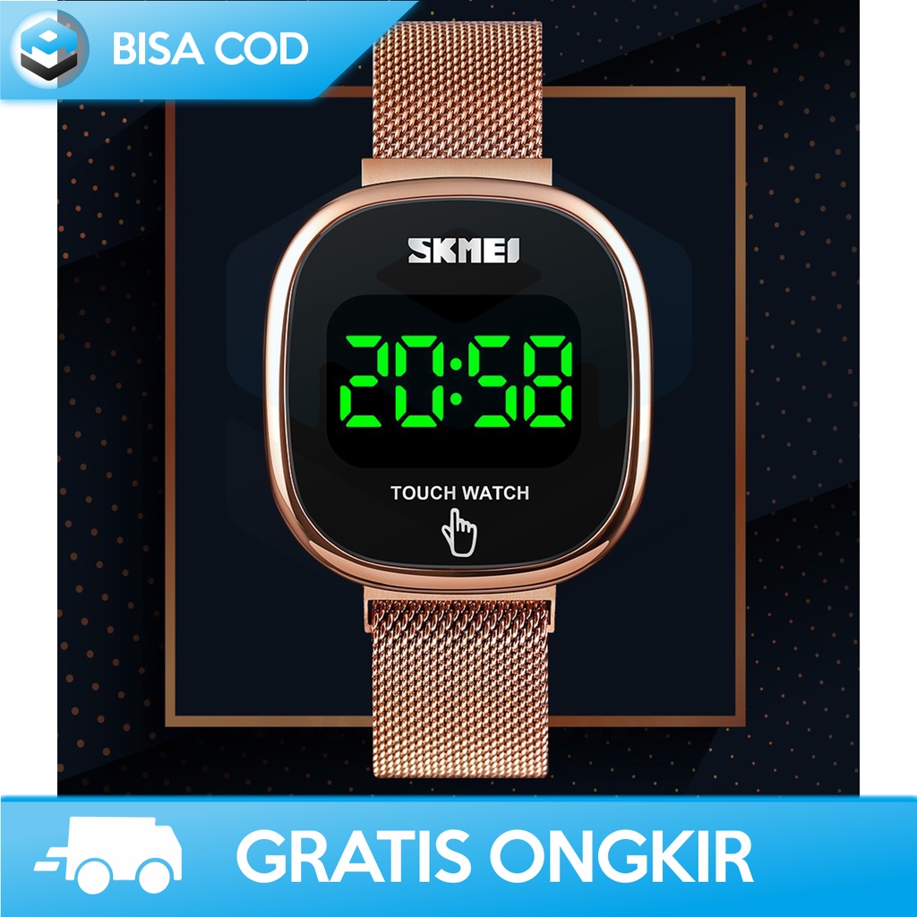 JAM TANGAN COUPLE PRIA WANITA DIGITAL LED ASLI SKMEI 1589 TOUCH SCREEN