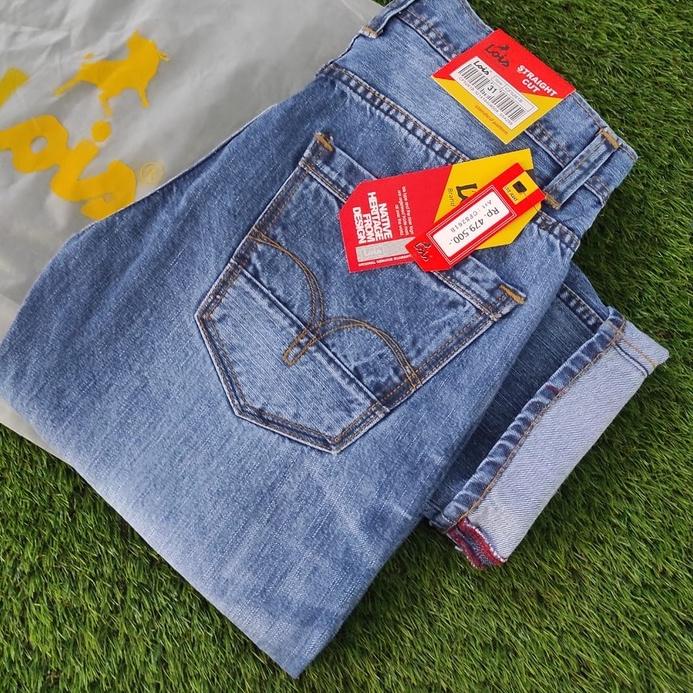 [KODE L7QNT] PROMO SALE CUCI GUDANG Celana Jeans Lois Pria Premium 100% Size 27-38 Original Denim Selvegde Reguler Fit Model - Lois Asli Cowok Kekinian