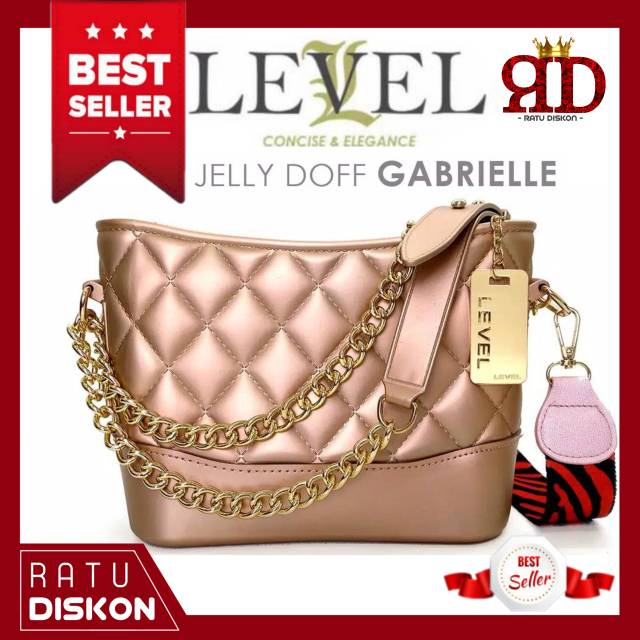 TAS LEVEL JELLY DOFF GABRIELLE SERIES TAS WANITA SLING BAG TAS IMPORT TAS BATAM TAS MURAH SELEMPANG