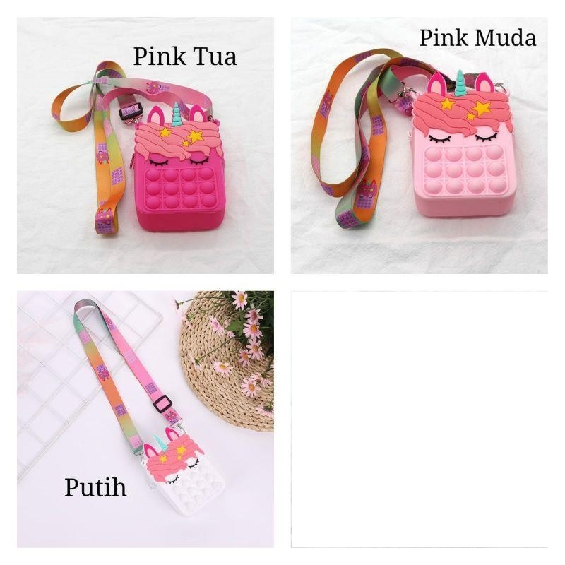 TAS POP IT/TAS ANAK UNICORN/TAS ANAK LUCU/TAS ANAK CEWEK/KADO ANAK