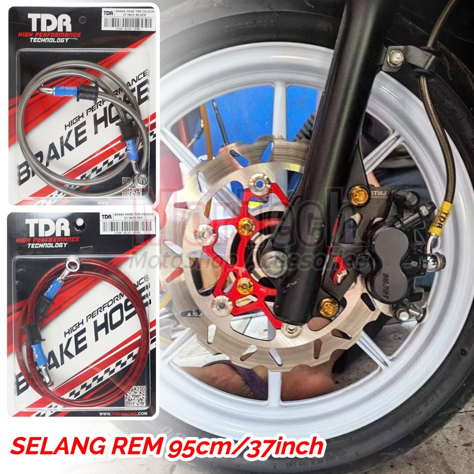 TDR Racing Slang Selang Kabel Minyak Rem Cakram Depan 37inch 95cm PNP Matic Aerox155 Lexi PCX Non AB