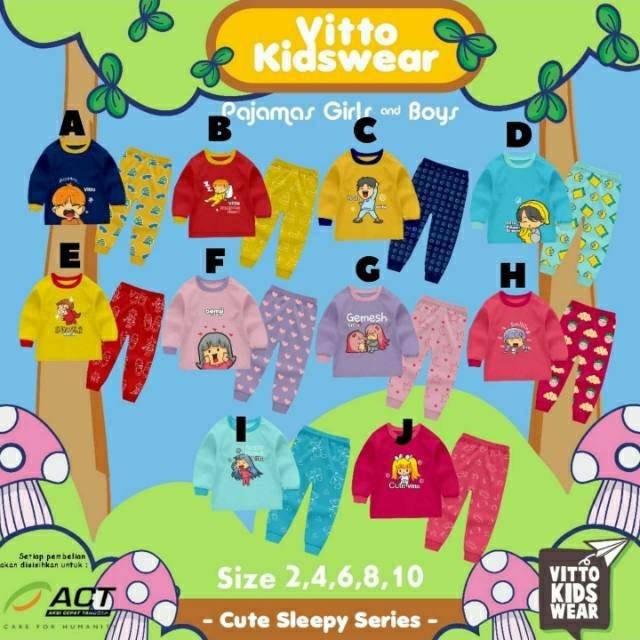 Pejamas Girl and Boy Vitto Kidswear / Pejamas Vitto Kidswear