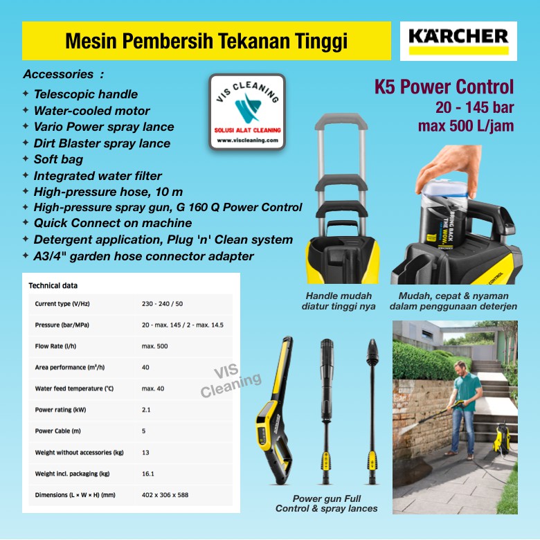 High Pressure Cleaner KARCHER K 5 Power Control (145 Bar)