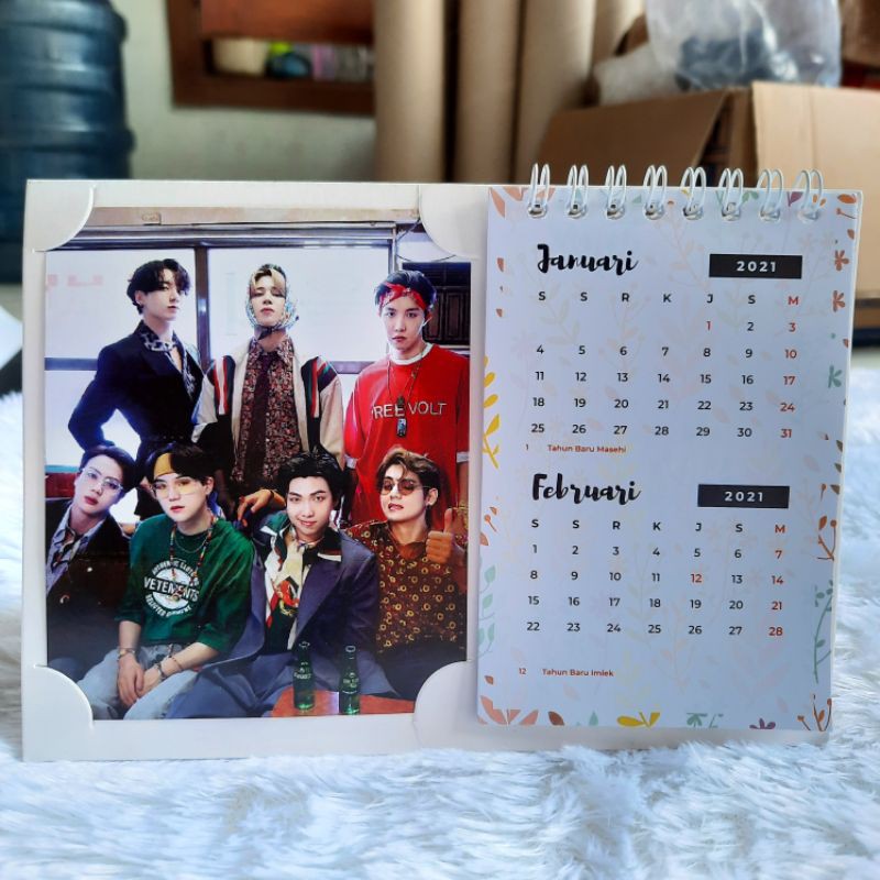 [BISA CUSTOM] KALENDER MEJA CUSTOM NCT BTS KPOP 2023!!