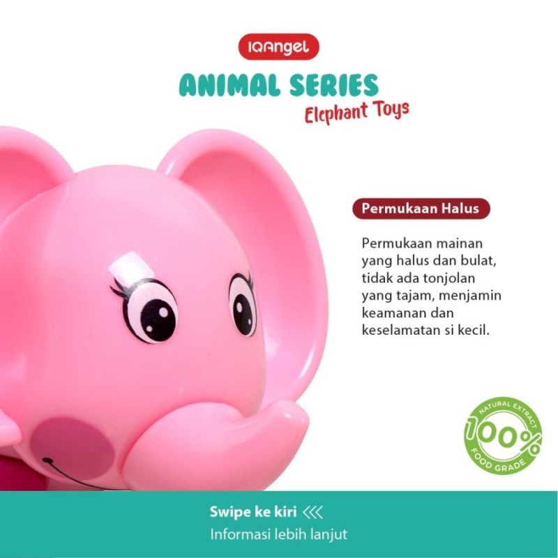 IQ Angel Animal Series Mainan Motorik Anak - Elephant / Gajah - Random