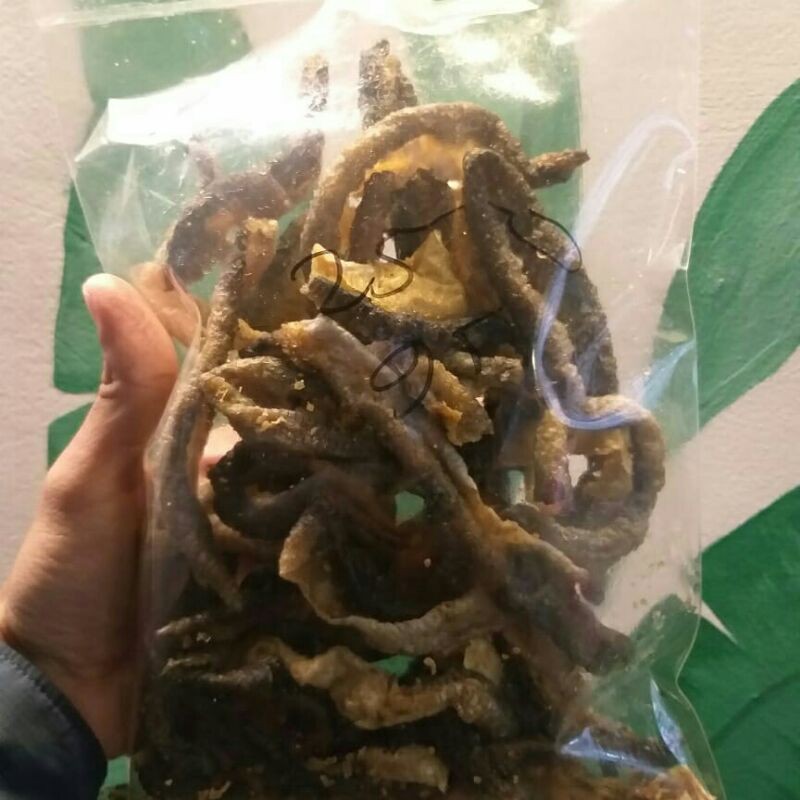 krupuk kulit ikan patin mentah siap goreng 250 gr