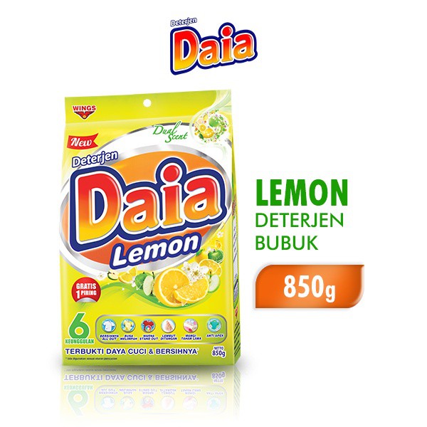 Daia Lemon Detergen Bubuk 850gr