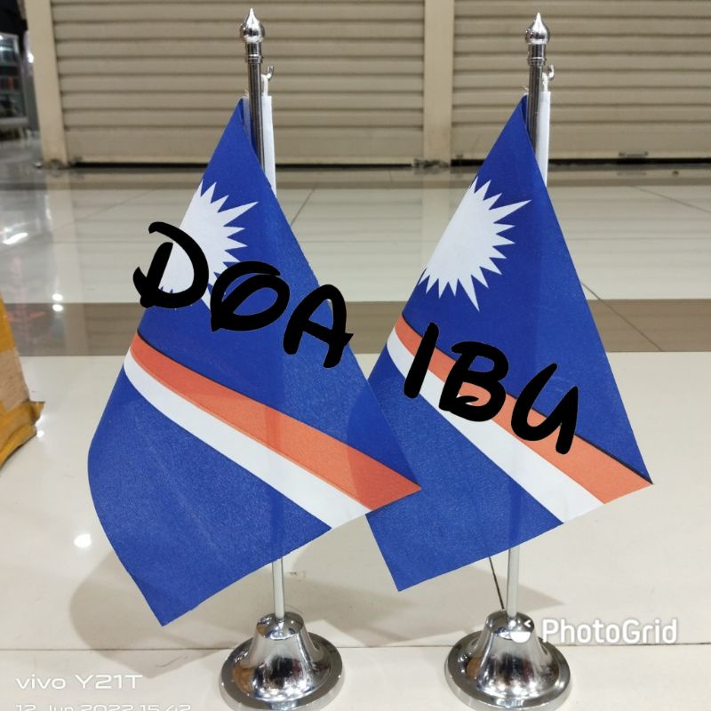 

best seller tiang stenlis meja+bendera MARSHALL ISLAND ready stock