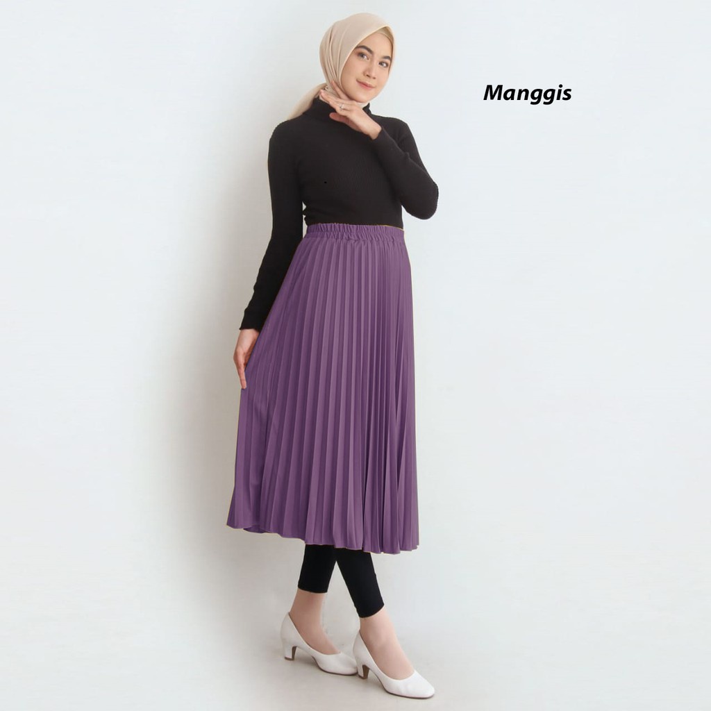 Rok Plisket 7 8 Premium/Rok 7 8 midi skirt