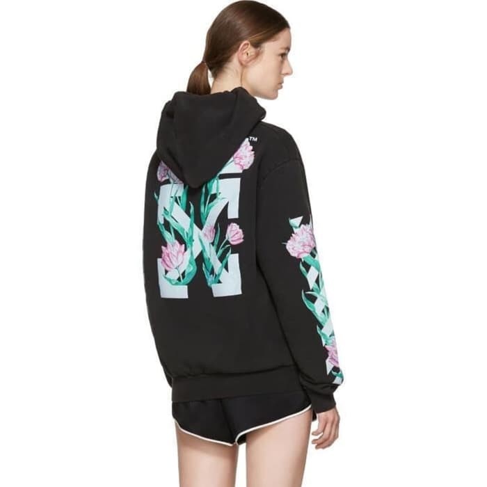 off white flower hoodie