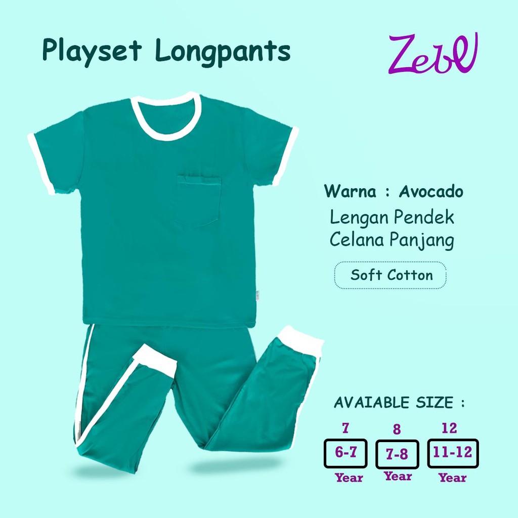 ZEBE PLAYSET LONGPANTS POCKET UNISEX EDITION 6-11THN