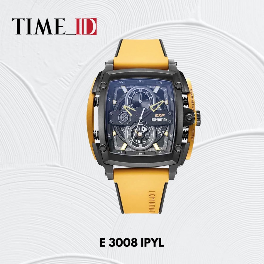 Jam Tangan Expedition E 3008 Yellow Black Pria